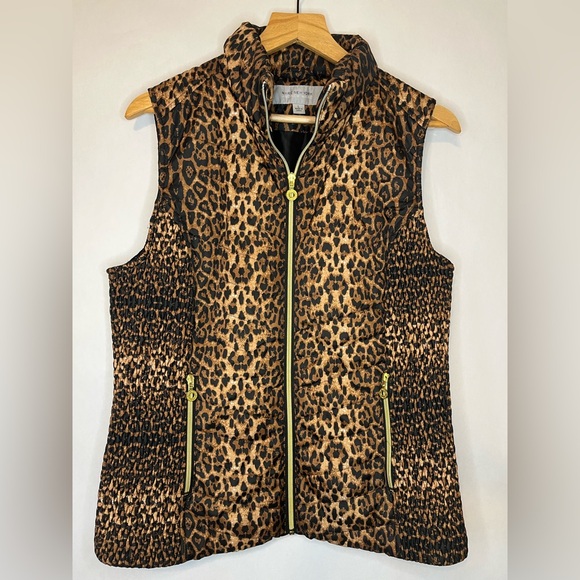 Marc New York Leopard Print Women's Vest Size L - Picture 1 of 4